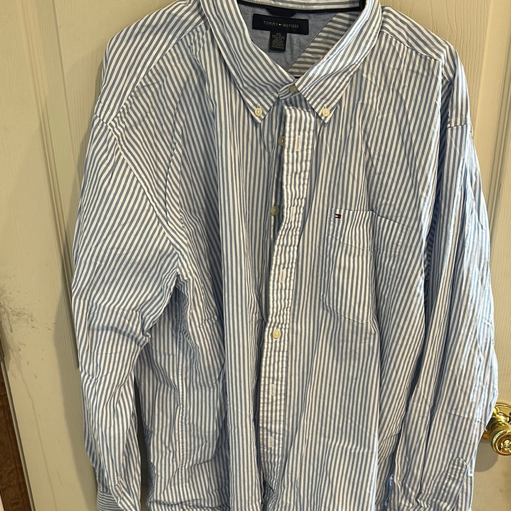 Tommy Hilfiger Blue Casual Button Down Shirt